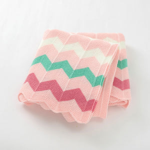 Baby Blankets Fashion Rainbow Stripes Newborn Kids Stroller Bed Sleeping Covers Super Soft Toddler Infant Bedding Knitted Quilt