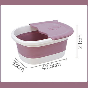 Plastic Foldable Bucket Foot Bath Bucket Bathroom Foot Wash Basin Laundry Buckets Portable Folding Water Container Large