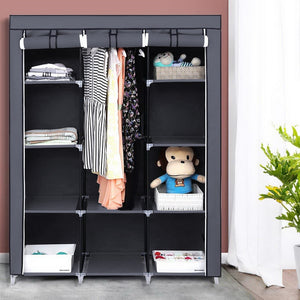 Folding Non-woven Cloth Wardrobe Storage Cabinet Portable Fabric Closet Bedroom Waterproof Reinforcement Dustproof Furniture