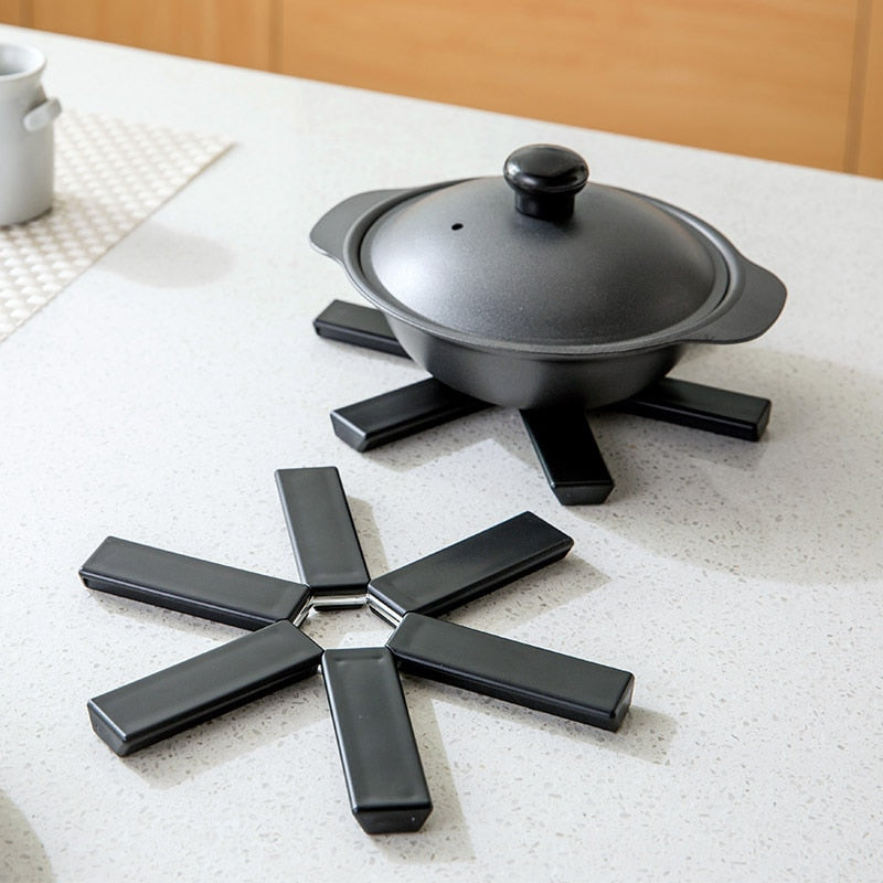 Foldable Heat Resistant Placemat Dining Table Mat Plastic Insulation Coaster Pads for Pan Pot Bowl Holder utensilios de cocina