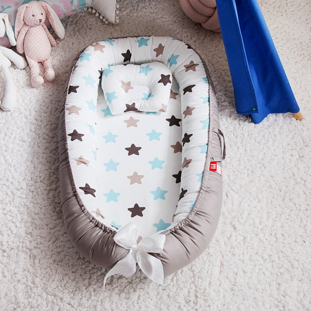 Baby Nest Bumper Sleeping Bed Portable Baby Crib Infant Cradle Cot Newborn Nursery Bassinet Travel Folding