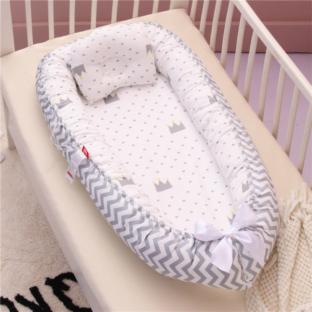 Baby Nest Bed Crib Newborn Baby Nest Cot Cribs Infant Portable Cotton –  Panjeribakery