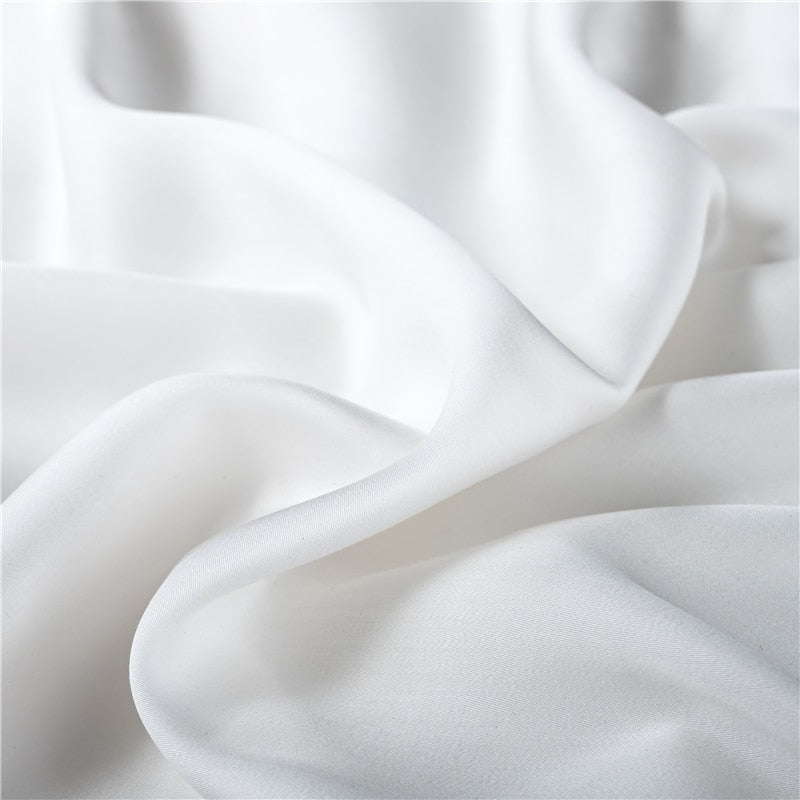 Fitted Sheet Natural Mulberry Silk Elastic Band Bed Sheet Luxury Solid Color Double Queen Size Real Silk Mattress Cover