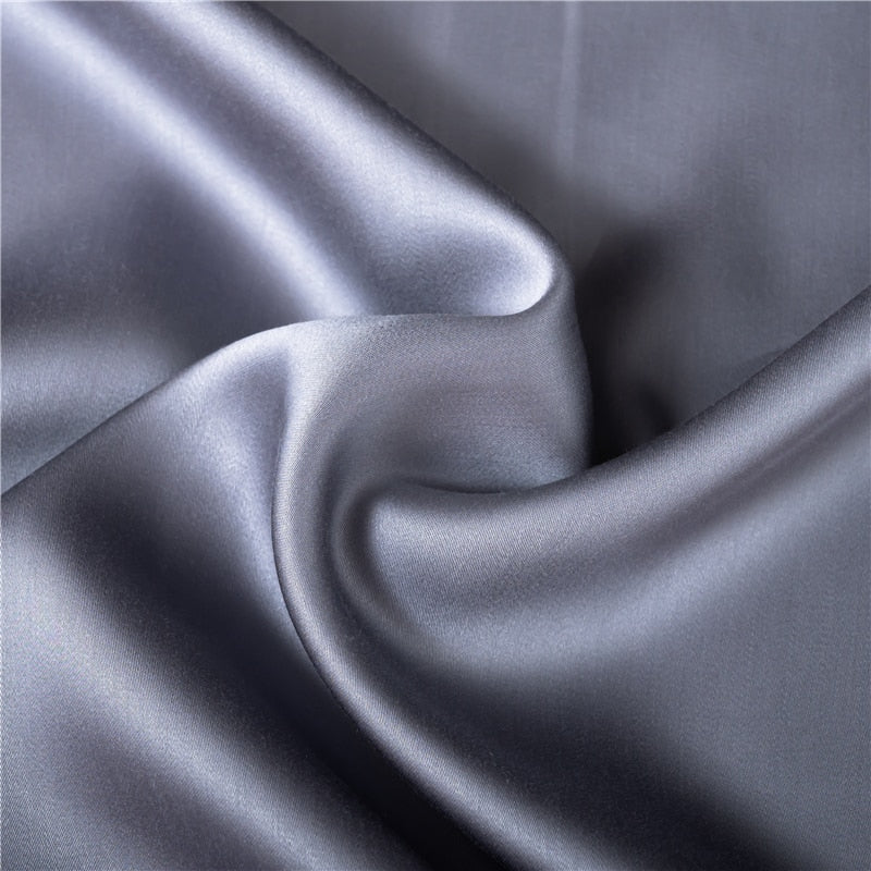 Fitted Sheet Natural Mulberry Silk Elastic Band Bed Sheet Luxury Solid Color Double Queen Size Real Silk Mattress Cover