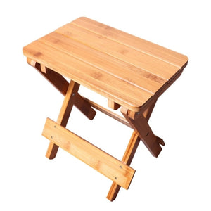 Bamboo folding stool portable household solid Bamboo taburet outdoor fishing chair small bench square stool kids furniture