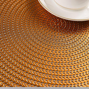 Mats & Pads Round PVC Placemat Nordic Anti-scald Heat Insulation Table Mat Steak Plate El Restaurant Creative Hollow Dining