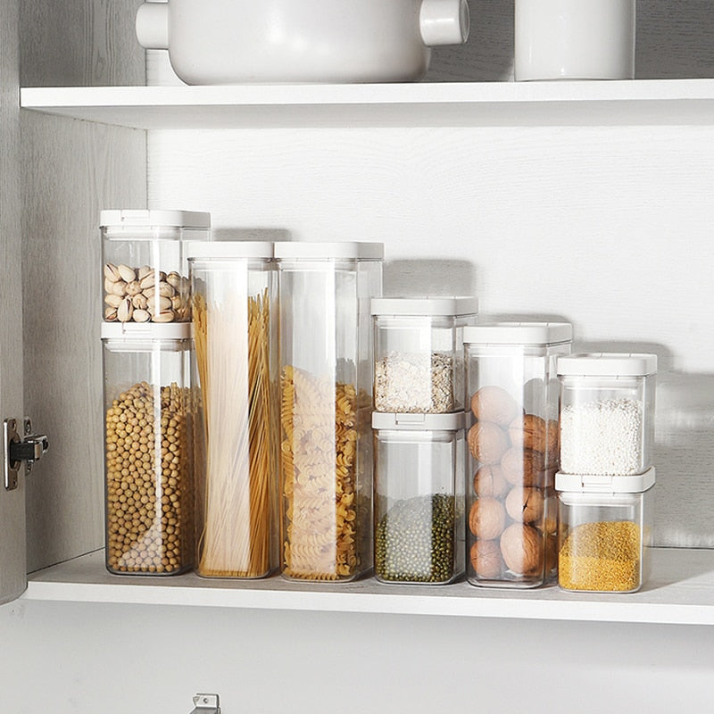 Food Storage Box Refrigerator Plastic Clear Container Boxes Kitchen Bottles Jars Tank RR2101