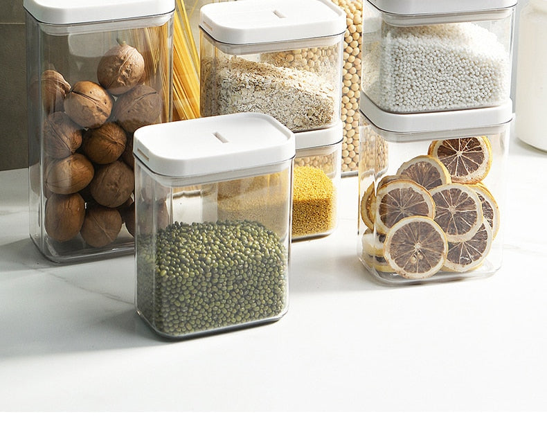 Food Storage Box Refrigerator Plastic Clear Container Boxes Kitchen Bottles Jars Tank RR2101