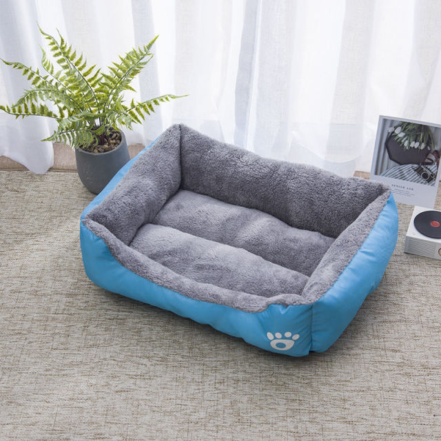 Pet Bed Dog Cushion Waterproof Fleece Dog House Warm Cat Nest Pet Soft Mattress Pubby Kitten Mat Large Dog Kennel Pet Supplies