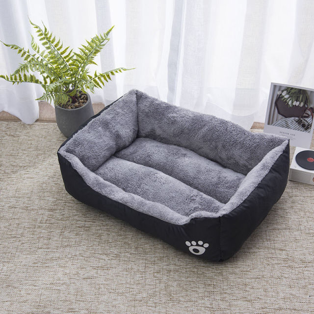 Pet Bed Dog Cushion Waterproof Fleece Dog House Warm Cat Nest Pet Soft Mattress Pubby Kitten Mat Large Dog Kennel Pet Supplies