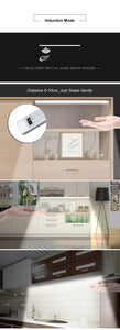 LED Under Cabinet Kitchen Light Hand Sweep Motion Sensor Bedroom Wardrobe Closet Lamp Customizable Size Bar Lights Indoor Home