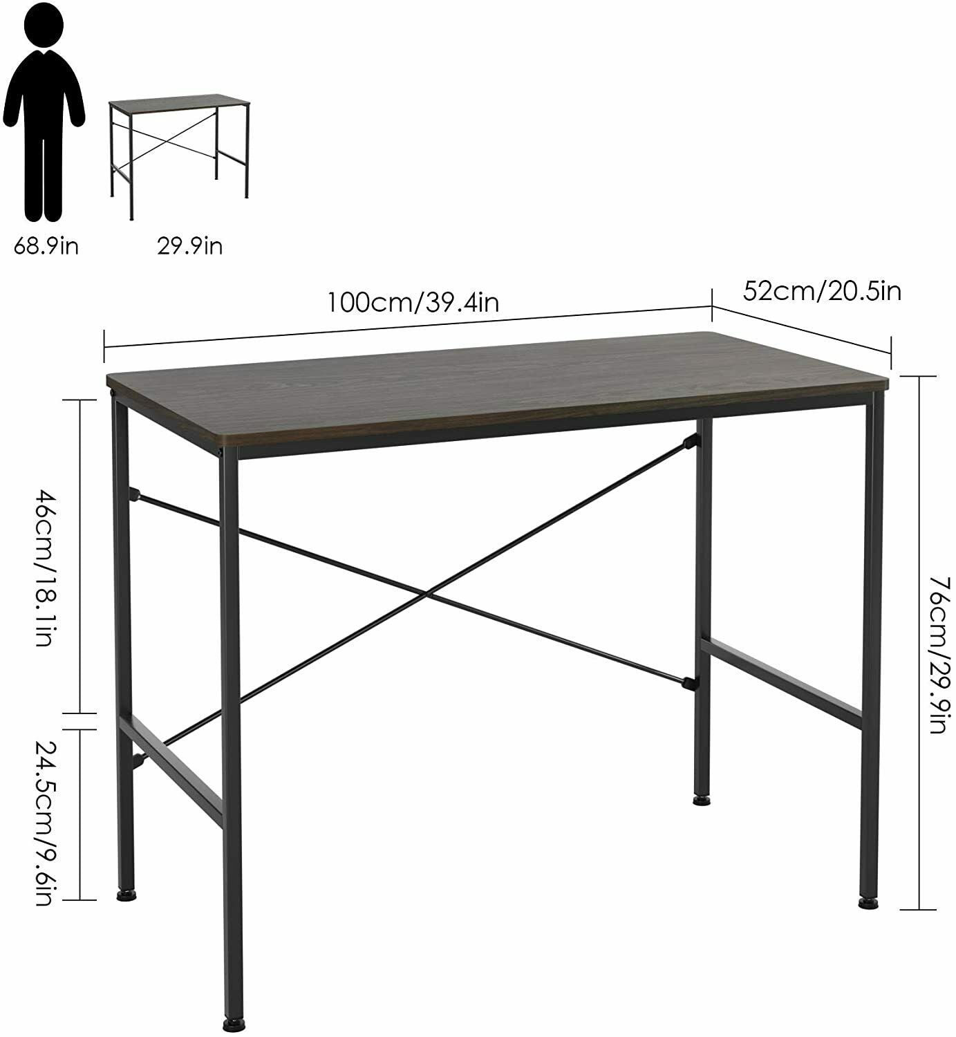 Wood Computer Table Study Desk Office Furniture PC Laptop Workstation Home US