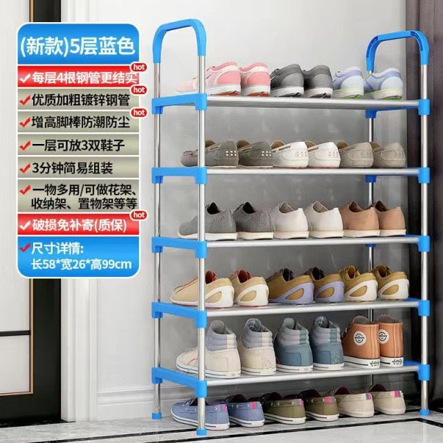 Simple Multilayer Shoe Cabinets Easy to Install Shoes Rack Organizer Reinforced Steel Tube Shoe Rack Home Furniture Modern 2021