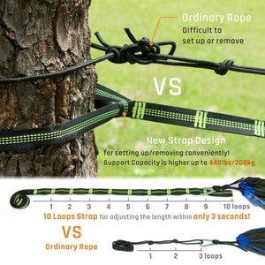 Portable Camping Hammock with Mosquito Net, Rain Fly and Tree Straps for Indoor, Outdoor, Backpacking, Travel, Beach, Hiking