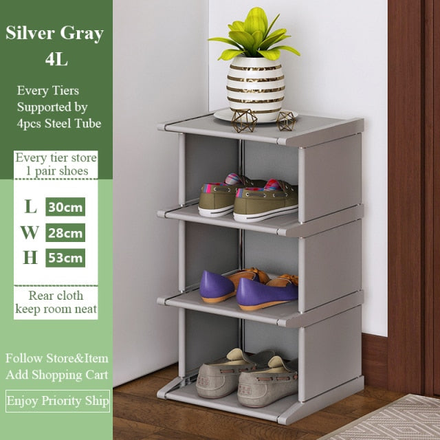 Simple Shoes Rack Dust-Proof Shoerack Corner Vertical Space-saving Cabinets Hallway Entryway Shoe Shelves Home Furniture