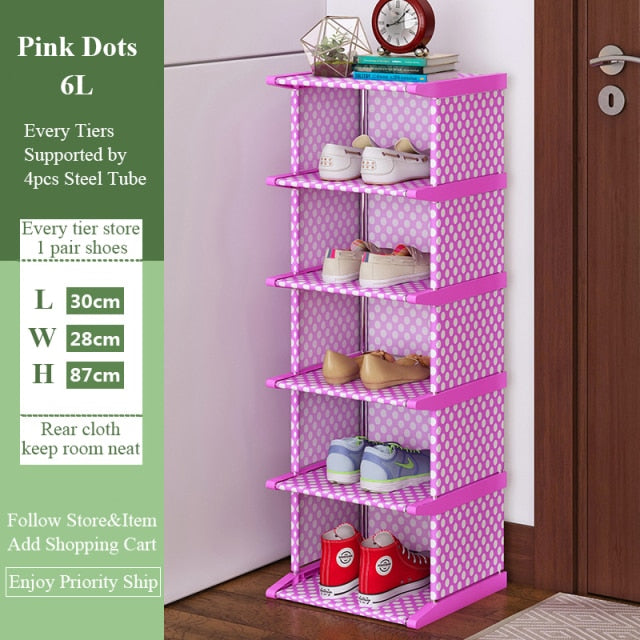 Simple Shoes Rack Dust-Proof Shoerack Corner Vertical Space-saving Cabinets Hallway Entryway Shoe Shelves Home Furniture