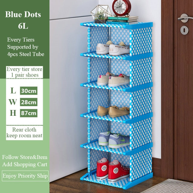 Simple Shoes Rack Dust-Proof Shoerack Corner Vertical Space-saving Cabinets Hallway Entryway Shoe Shelves Home Furniture