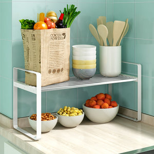 Kitchen Cabinet Storage Adjustable Cook Shelves Plates Pans Dishes Spice Bottles Holder Multifunction Kitchen Closet Organizer