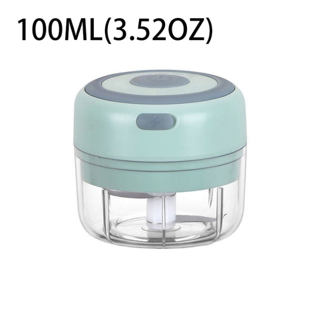 Electric Food Chopper USB Rechargeable Wireless Garlic Chopper with Blade Mini Meat Grinder Tools Portable Kitchen Accessories