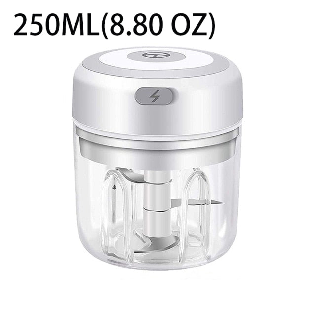 Electric Food Chopper USB Rechargeable Wireless Garlic Chopper with Blade Mini Meat Grinder Tools Portable Kitchen Accessories