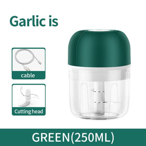 Electric Food Chopper USB Rechargeable Wireless Garlic Chopper with Blade Mini Meat Grinder Tools Portable Kitchen Accessories