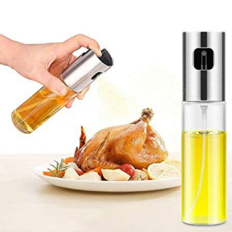 1pc Kitchen Baking Oil Cook Spray Empty Bottle Vinegar Dispenser Cooking Tool Salad BBQ Glass Oil Sprayer Kitchen Accessories
