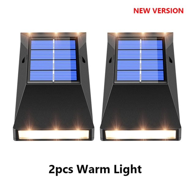 2pcs LED Solar Light Outdoor Waterproof Lighting Solar Powered Lamps Wall Lamps for Garden Decoration LED Street Lighting