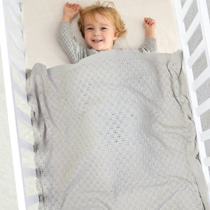 Baby Blankets Knitted Solid Super Soft Newborn Toddler Boy Girl Stroller Bed Sleeping Covers 100*80CM Infant Children Crib Quilt